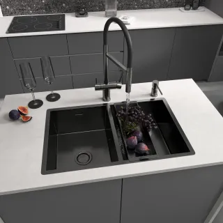 Смеситель для кухни Reflexion Lago RX9901BL оружейная сталь